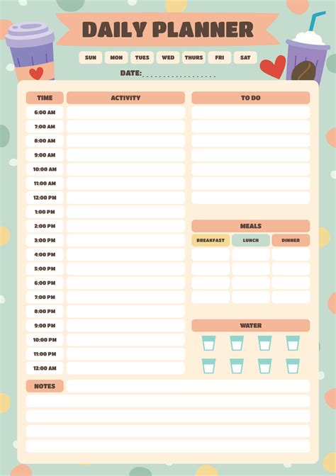 Create Your Daily Hourly Calendar Printable Get Your 8 Best Images Of