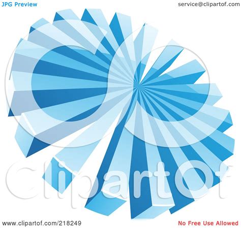 Royalty Free Rf Clipart Illustration Of An Abstract Ice Blue Burst