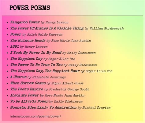 Power Poems