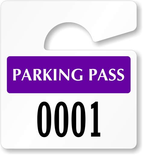 Spot A Pass™ Large Numbered Parking Permits