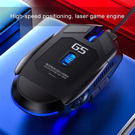 Yindiao G5 3200dpi 4 Modes Adjustable 6 Keys Rgb Light Wired Gaming