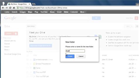 How to create Google Docs folder - YouTube