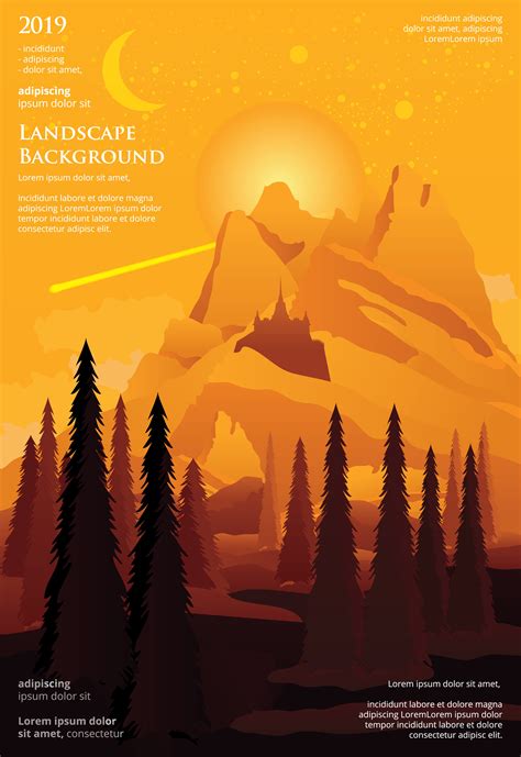 Landscape Poster Background Graphic Design Vector Illustration 540064
