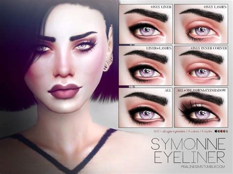 Symonne Eyeliner N37 The Sims 4 Catalog Sims Sims 4 Cc Makeup Sims 4