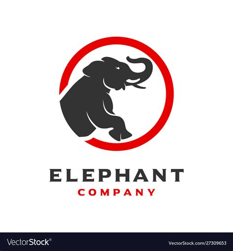 Elephant Logo Design Template Royalty Free Vector Image