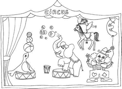 KleurplatenWereld.nl Gratis Circus Kleurplaten Downloaden en Uitrpinten