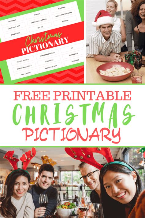 Free Printable Christmas Game Christmas Pictionary The Tiptoe Fairy