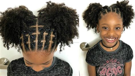 Short of cute, lovely hairstyles for kids? Kids Natural Hairstyles - Rubber Band Protective Style on ...