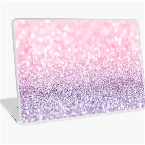 Pink And Lavender Glitter Laptop Skin For Sale By Heartlocked