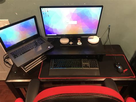 Laptop Gaming Setup Workspace