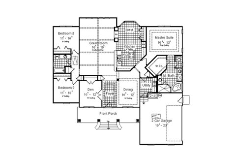 Craftsman Style House Plan 3 Beds 2 Baths 2200 Sqft Plan 417 797