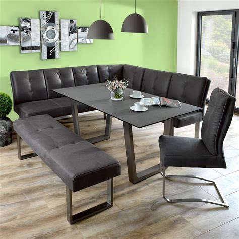 A dining table with benches provides for versatile seating since you can remove the furniture to another room and increase the seating space. Cadeo Dining Table with Corner Bench & Small Bench