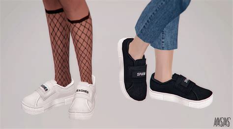 Mmsims — S4cc Mmsims Spammer Sneakers Enjoy Mesh The Sims 4