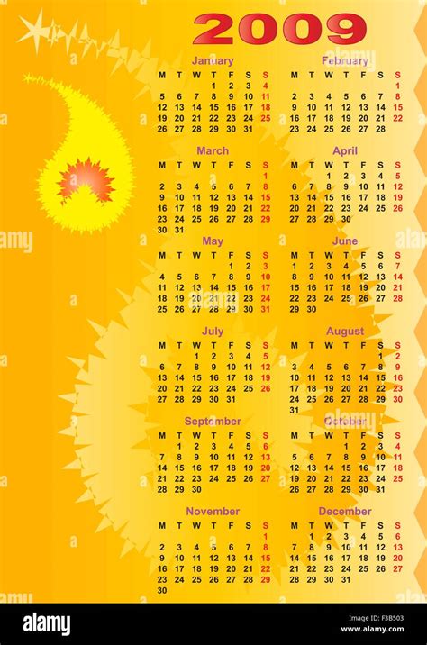 Calendar Design 2009 Vector Art Stock Vector Image And Art Alamy
