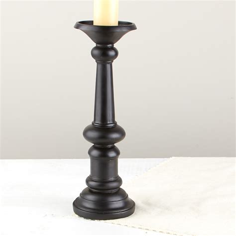 Black Farmhouse Pillar Candle Holder Primitive Sale Sales
