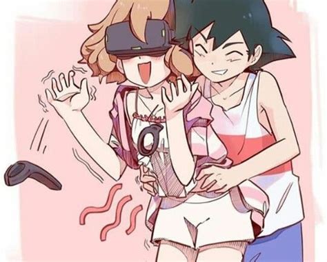 Amourshipping 💕💕 Pokemon Ash And Serena Pokemon Poster Pokemon Manga