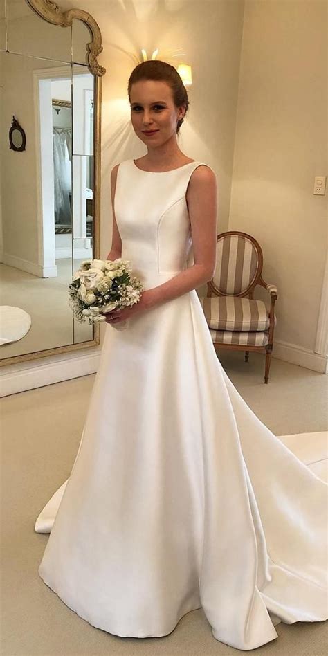 30 Simple Wedding Dresses For Elegant Brides Sophisticated Wedding