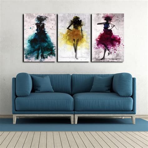Abstract Dancers 3 Pieces Canvas Art | 3 piece canvas art ...
