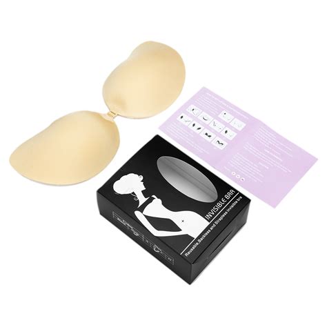 Womens Strapless Silicone Bra Push Up Breast Lift Pasties Pad Self