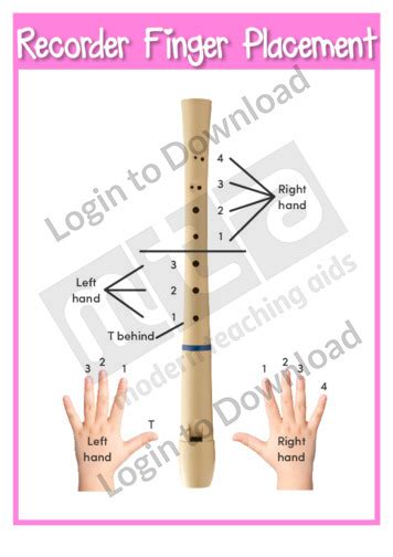 Lesson Zone Au Recorder Finger Placement