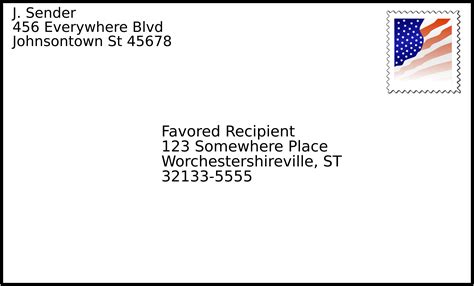 Clipart Addressed Envelope With Stamp