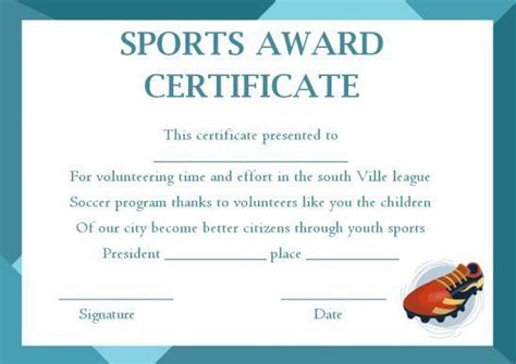 Printable Sports Day Certificate Templates In 2021 Sports Awards For