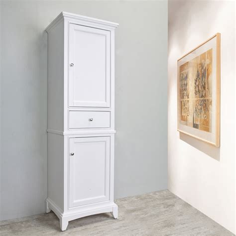 Eviva Elite Stamford 24 White Solid Wood Sidelinen Bathroom Cabinet