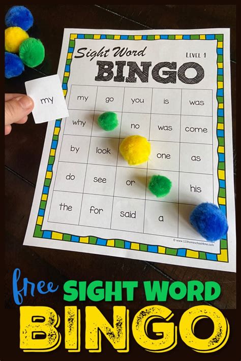 Sight Word Bingo Free Printable