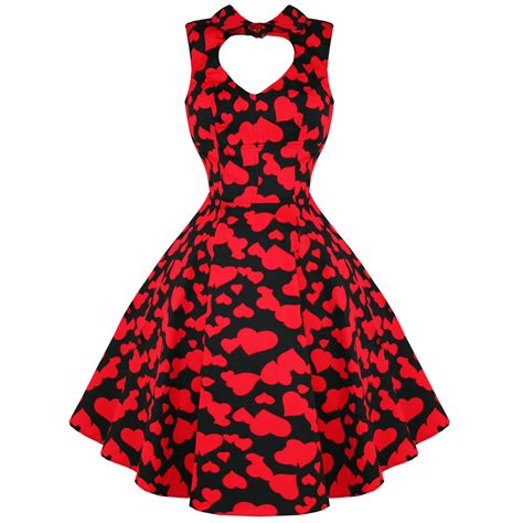 Hearts And Roses London Red Heart Valentines Vintage 50s Party Prom Swing