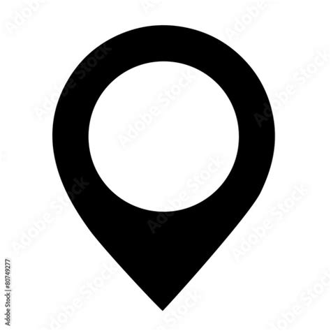 Vector Black Location Icon On White Background Buy This Stock Vector