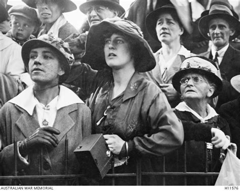 A Group Of Women In A Crowd Are A Study In Expressions At The Anzac