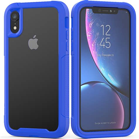 Iphone Xr Case 6 1 Allytech Clear Silicone Hard Pc Shell Full Body Protective Support Wireless