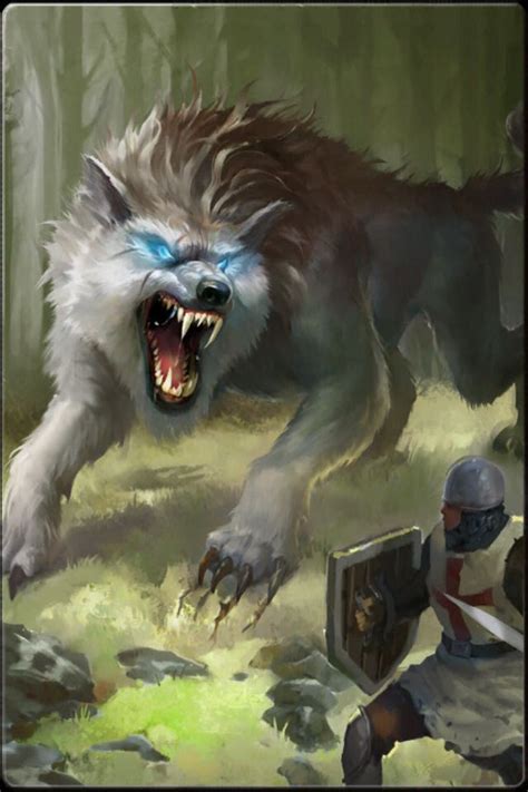Pin By Shan On Creatures Werewolf Art Dire Wolf Fantasy Beasts