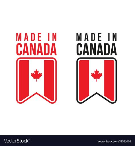 Made In Canada Label Stamp Or Logo Royalty Free Vector Image