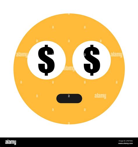 Emoticon And Emoji With Us Dollar In The Eyes Human Man Person