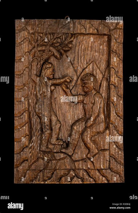 Adam And Eve Wood Carving Br