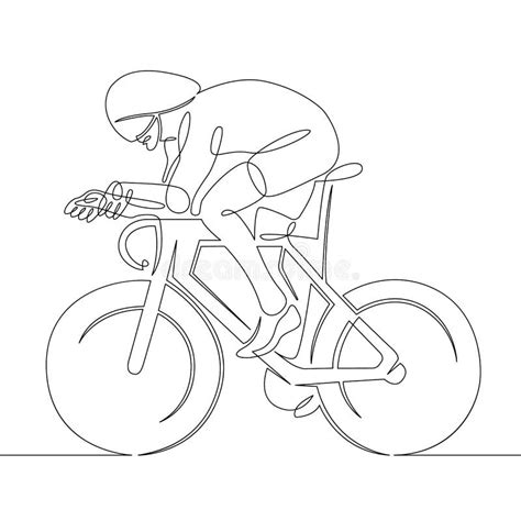 Cyclist Bicyclist Cycler Wheelman Bicycler Stock Vector Illustration