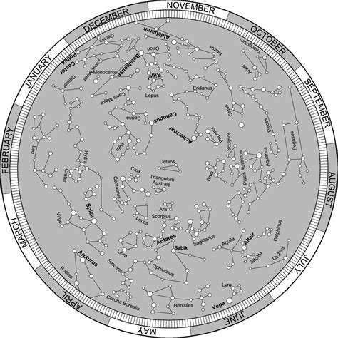 Constellation Map Southern Hemisphere Constellations Constellation