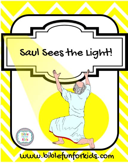 But an unexpected meeting changed his mind and heart. Bible Fun For Kids: Saul Sees the Light