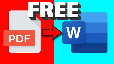 How To Convert Pdf To Word In Windows 10 Free Youtube