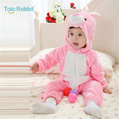 Kawaii Rabbit Baby Girls Clothes Animal Baby Rompers Costume Spring