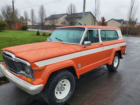1979 Jeep Cherokee Suv Orange 4wd Automatic Chief Fsj For Sale Photos