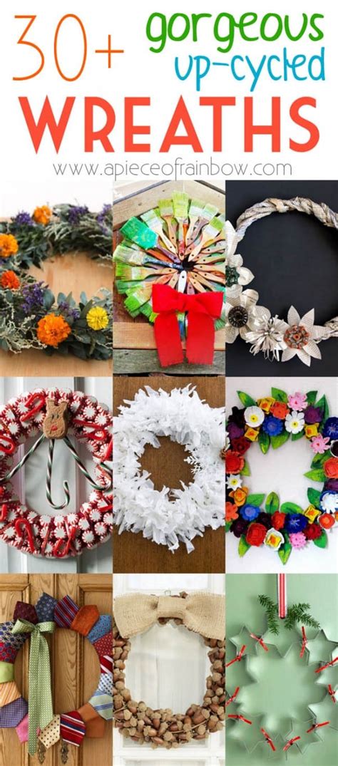 30 Upcycled Christmas Wreaths A Piece Of Rainbow