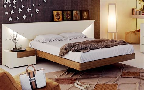 Lacquered Made In Spain Wood Luxury Platform Bed