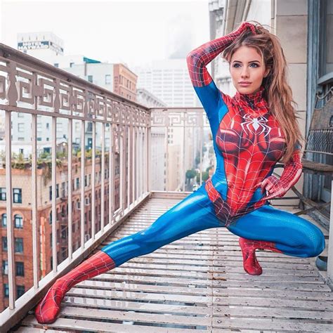 Female Spiderman Cosplay By Liz Katz Lizkatzofficial Hot Cosplay