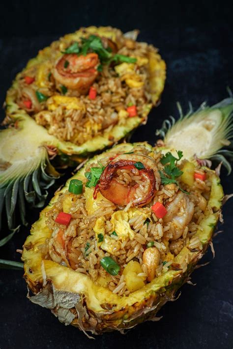 Let marinate for 20 to 30 minutes, or overnight. The BEST Pineapple Fried Rice on a Pineapple Bowl Recipe ...