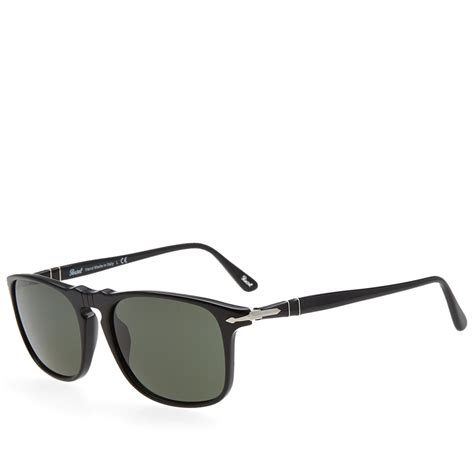 Persol 3059s Square Framed Aviator Sunglasses Black End