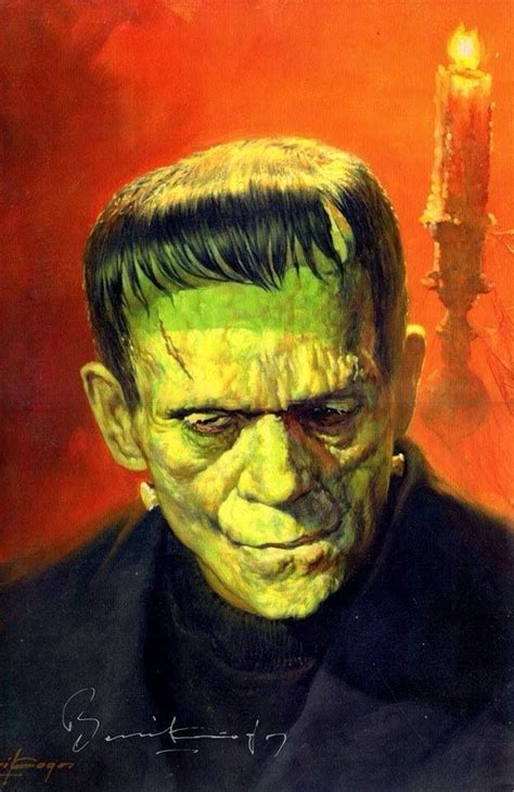Frankenstein S Monster By Basil Gogos Horror Movie Art Frankenstein