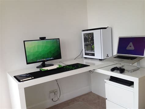 Dual Boot Battlestation Ikea Malm Desk Home Office Setup Home