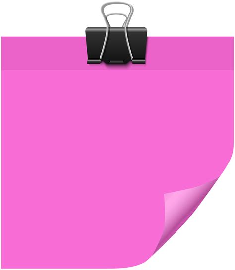 Sticky Note Clipart Pink Pictures On Cliparts Pub